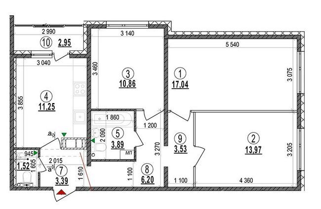 3-комнатная 74.6 м² в ЖМ Патриотика на озерах от застройщика, Киев