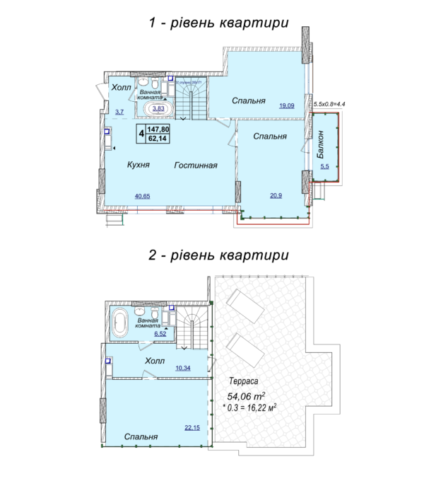 4-кімнатна 147.8 м² в ЖК Новопечерські Липки від 34 390 грн/м², Київ