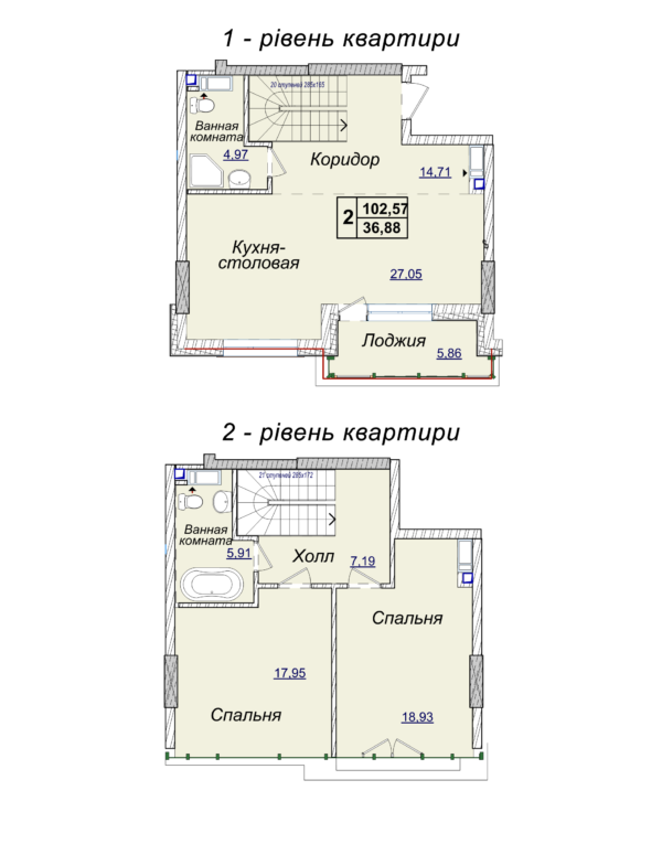 Дворівнева 102.57 м² в ЖК Новопечерські Липки від забудовника, Київ