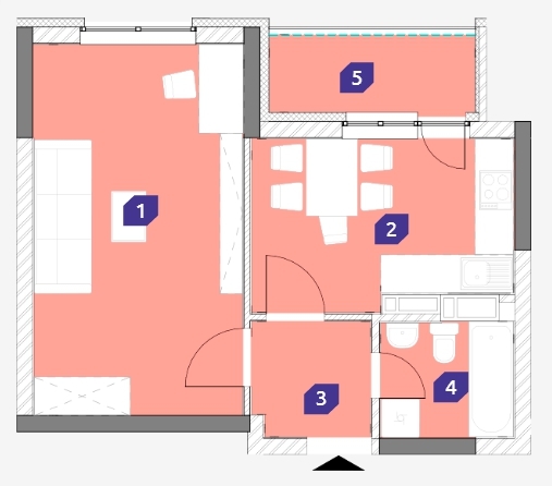 1-комнатная 40.13 м² в ЖК OK`LAND от 27 858 грн/м², Киев