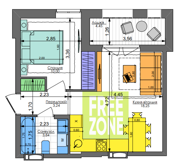 1-комнатная 37.55 м² в ЖК Комфорт Таун от 38 900 грн/м², Киев