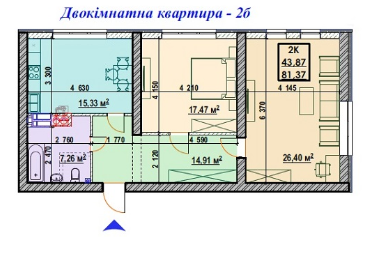 2-кімнатна 81.37 м² в ЖК Рів'єра від 24 000 грн/м², Київ