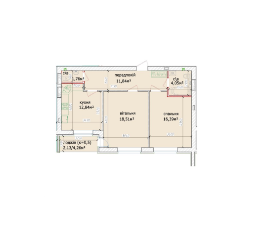 2-комнатная 67.52 м² в ЖК Кришталевi джерела от 56 000 грн/м², Киев