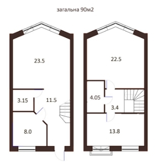 Таунхаус 90 м² в КМ Сонячний 2 від 14 556 грн/м², смт Гостомель