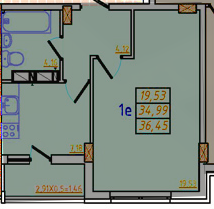 1-комнатная 36.45 м² в ЖК Цветной бульвар от 15 250 грн/м², г. Черноморск