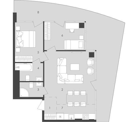 2-кімнатна 71.38 м² в  Aura Apart від 32 650 грн/м², Одеса