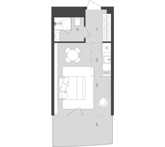 Студия 30.42 м² в  Aura Apart от 30 550 грн/м², Одесса