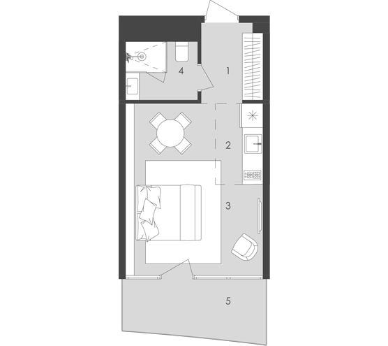 Студія 29.77 м² в  Aura Apart від 30 150 грн/м², Одеса