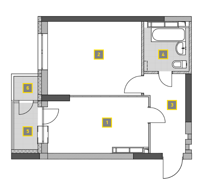 1-комнатная 45.38 м² в ЖК Campus от 25 020 грн/м², Киев