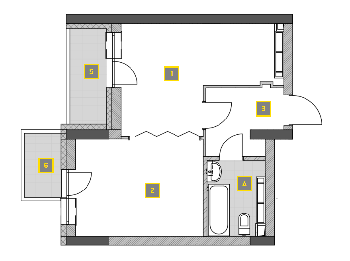 1-кімнатна 41.95 м² в ЖК Campus від 25 020 грн/м², Київ