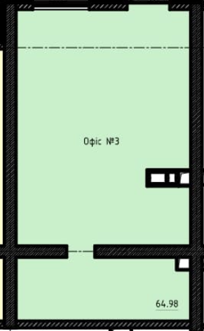 Офіс 64.98 м² в Комплекс апартаментов Олімпійський від забудовника, Одеса