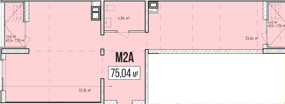 Офис 75.04 м² в ЖК Modern от застройщика, Одесса