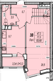 Дворівнева 83.6 м² в ЖК Прохоровський квартал від 21 150 грн/м², Одеса