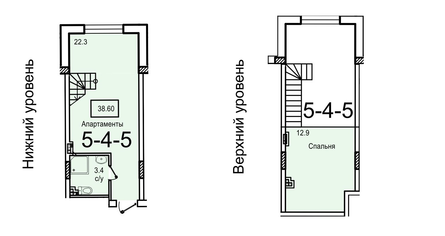 1-комнатная 38.6 м² в ЖК Smart от 12 900 грн/м², с. Крыжановка