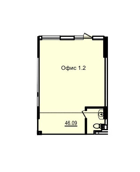 Офіс 46.09 м² в Апарт-комплекс Каліпсо від забудовника, Одеса