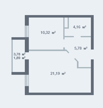 1-кімнатна 43.34 м² в ЖК Новосел від 12 500 грн/м², с. Молодіжне