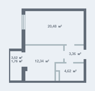 1-кімнатна 42.56 м² в ЖК Новосел від 12 500 грн/м², с. Молодіжне