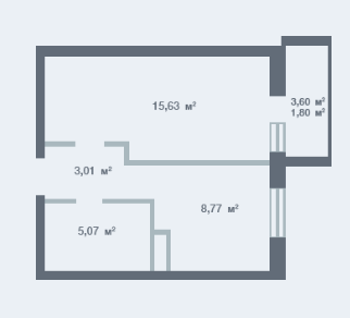 1-кімнатна 34.28 м² в ЖК Новосел від 12 000 грн/м², с. Молодіжне