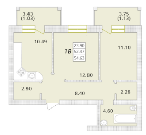 2-кімнатна 54.63 м² в ЖК Парк Совіньон від 21 650 грн/м², смт Таїрове