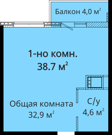 1-кімнатна 38.7 м² в ЖК Михайлівське містечко від 21 000 грн/м², Одеса