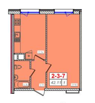 1-комнатная 42.11 м² в ЖК Сорок шестая жемчужина от 15 250 грн/м², Одесса