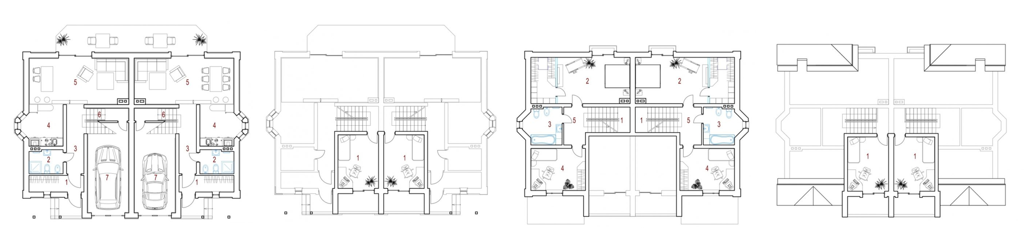 Дуплекс 3.8 сотки в Дуплексы NEW Cottage Residence 3 от застройщика, с. Гатное