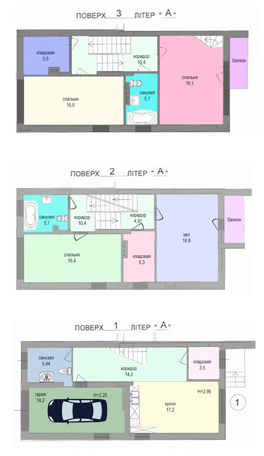 Таунхаус 171.2 м² в Таунхаус Новая Эллада от 15 654 грн/м², Киев