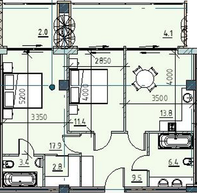 2-кімнатна 71.2 м² в ЖК Простір на Морському від 48 150 грн/м², Одеса