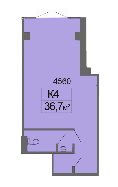 Помещение свободного назначения 37.7 м² в ЖК River Park от застройщика, Днепр