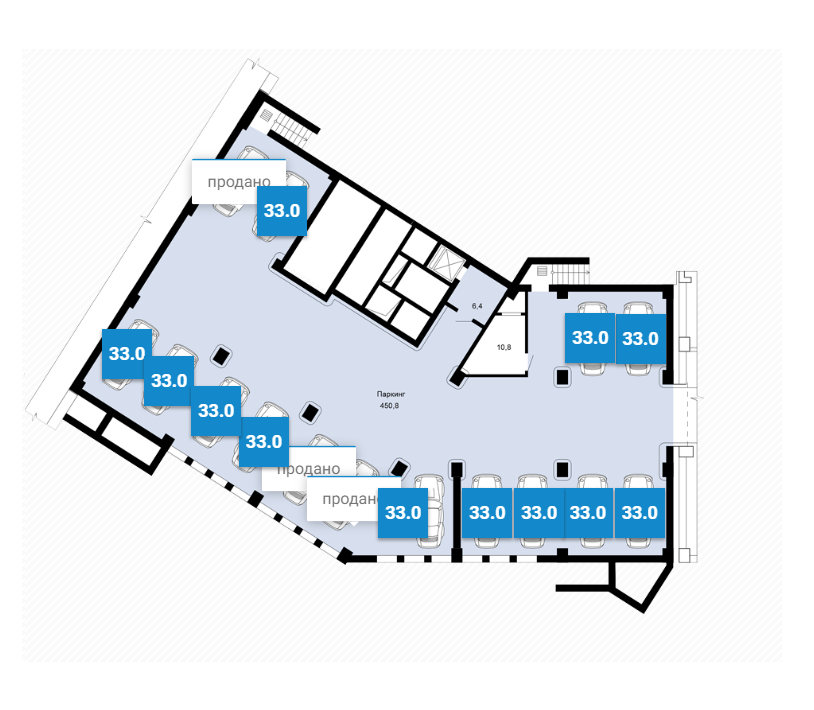 Машиноместо 33 м² в ЖК SkyCity от застройщика, Днепр