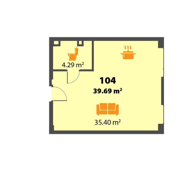 Свободная планировка 49.12 м² в ЖК Пятый континент от 20 500 грн/м², Днепр