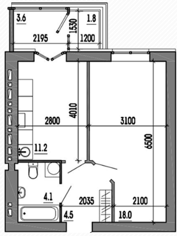 1-кімнатна 42.2 м² в ЖК Пурпурові Вітрила від 15 500 грн/м², Дніпро