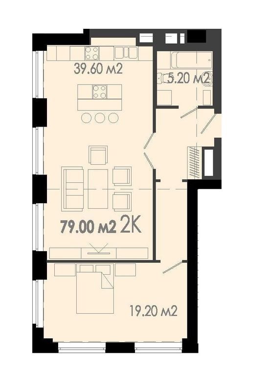 2-кімнатна 79 м² в ЖК Дельмар Люкс від забудовника, Дніпро