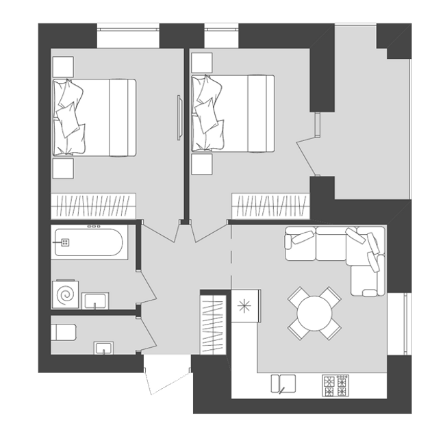 2-кімнатна 50.46 м² в ЖК Avalon Time від забудовника, Львів