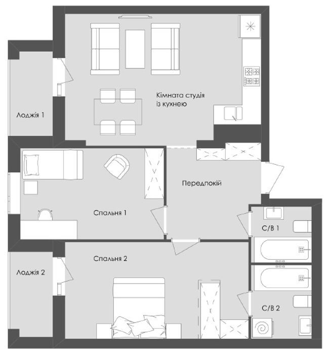 2-кімнатна 72.51 м² в ЖК Avalon Zelena Street від 17 100 грн/м², Львів