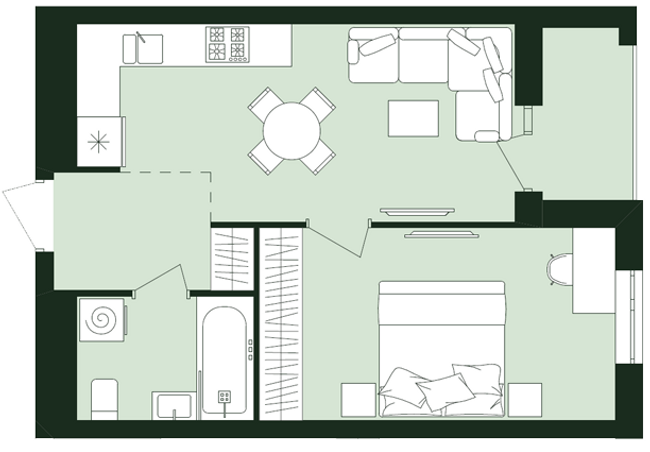 1-кімнатна 38.91 м² в ЖК Avalon Zelena Street від 15 800 грн/м², Львів