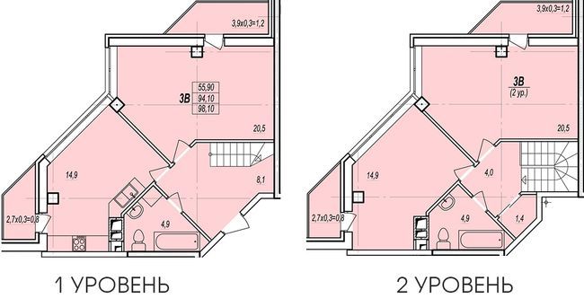 3-комнатная 98.1 м² в ЖК Дмитриевский от 14 200 грн/м², Одесса