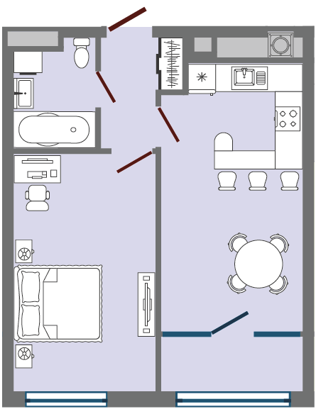 1-кімнатна 45.58 м² в ЖК Greenville Park Lviv від 19 150 грн/м², Львів