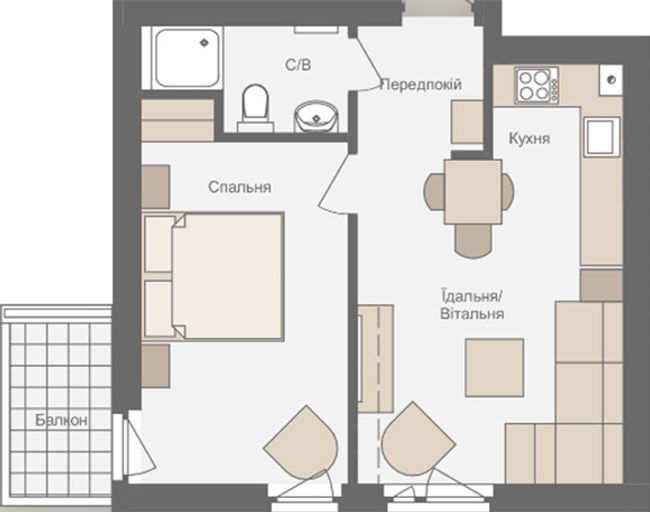 1-комнатная 41.07 м² в ЖК Villa Magnolia от 24 800 грн/м², Львов