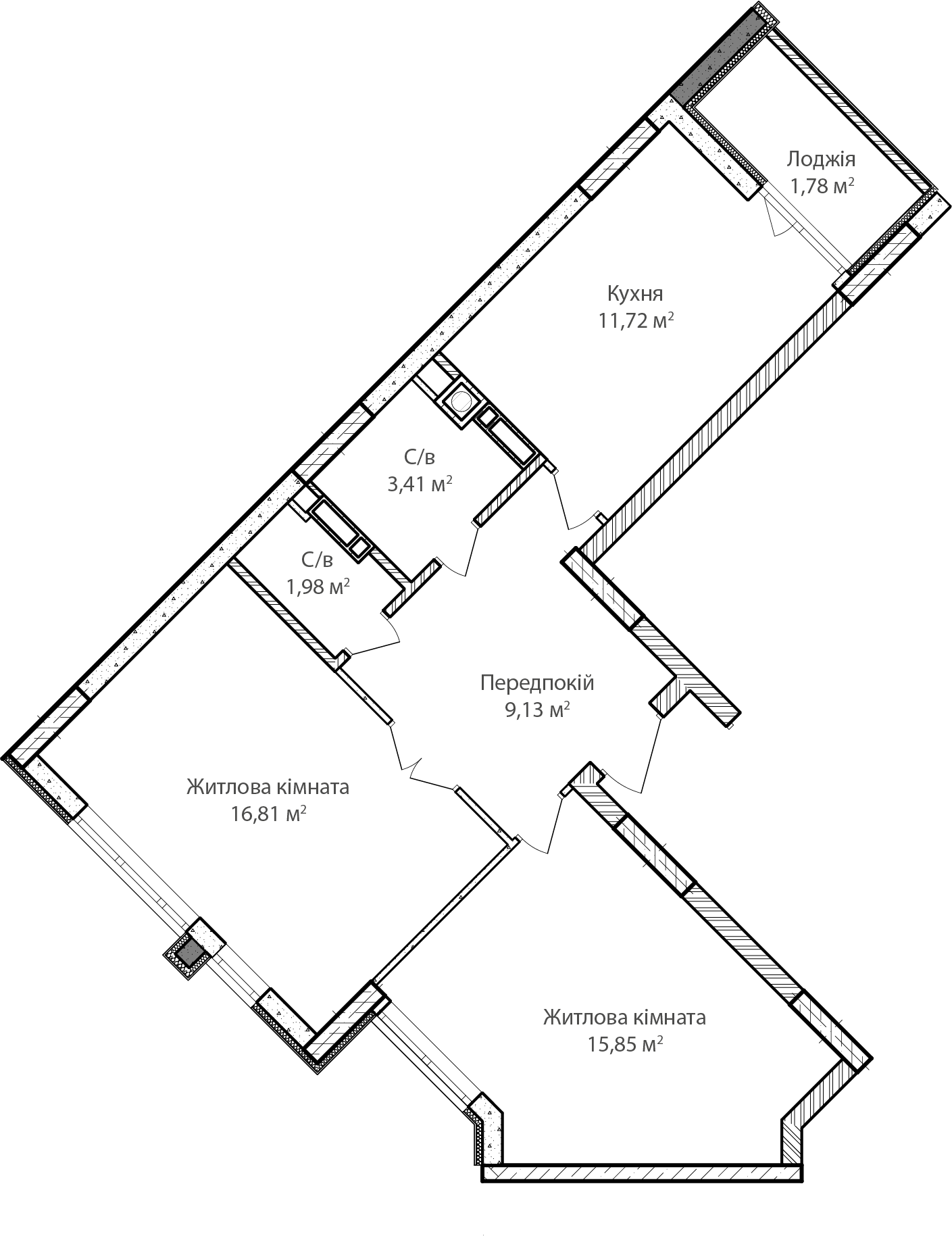 2-кімнатна 60.87 м² в ЖК Синергія Сіті від 21 500 грн/м², м. Ірпінь
