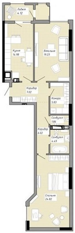 2-комнатная 88.97 м² в ЖК на ул. Героев УПА, 73 от 18 000 грн/м², Львов