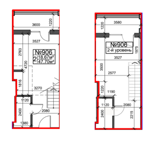 Двухуровневая 47.7 м² в ЖК Британский дом от 23 700 грн/м², Харьков