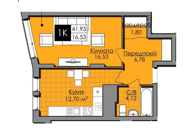 1-комнатная 41.93 м² в ЖК Нове Життя от 18 000 грн/м², Львов