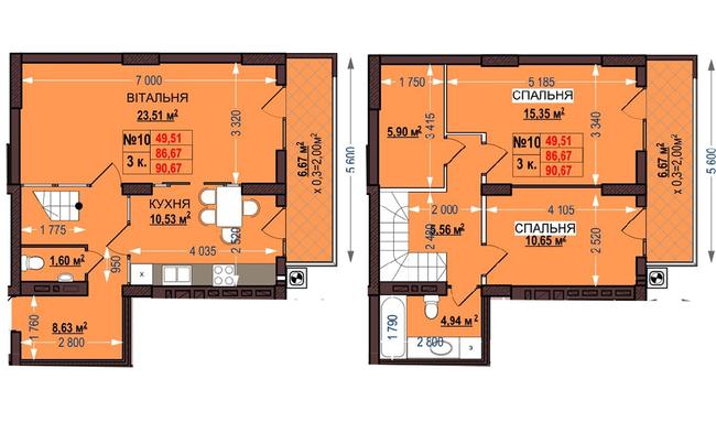 Двухуровневая 90.67 м² в ЖК Старый Сихов от 15 000 грн/м², Львов