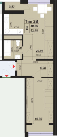 2-комнатная 52.48 м² в ЖК ParkLand от 19 000 грн/м², Киев