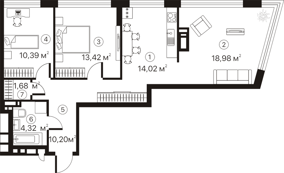 3-кімнатна 73.01 м² в ЖК Terracotta від 31 231 грн/м², Київ