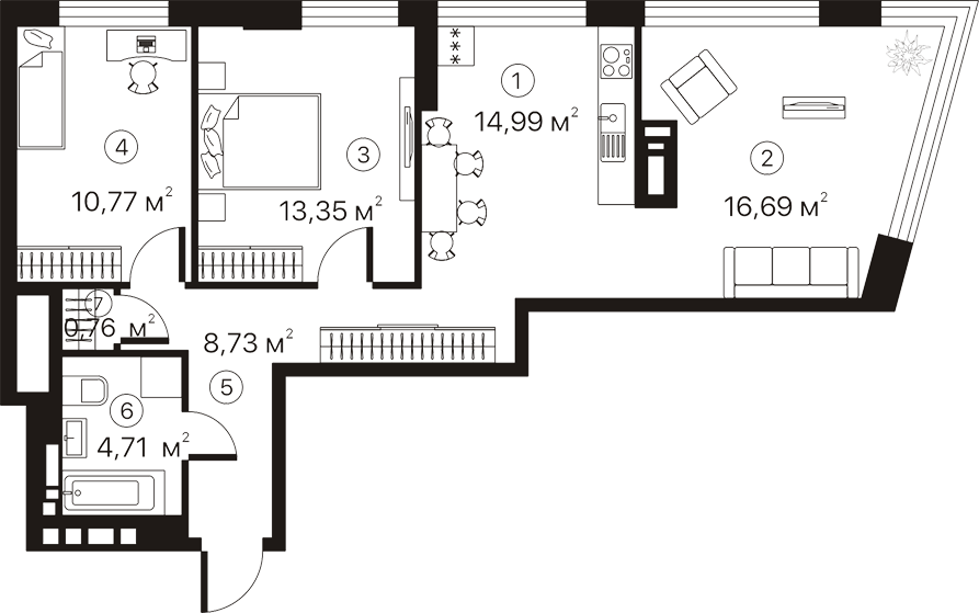 3-кімнатна 70 м² в ЖК Terracotta від 27 100 грн/м², Київ