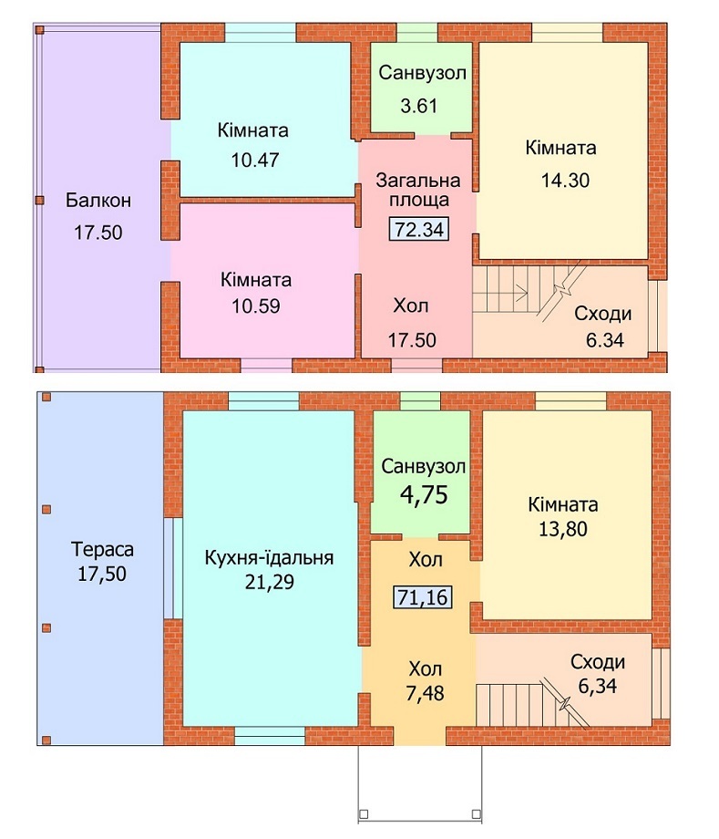 Коттедж 110 м² в КГ на вул. Грушевського от застройщика, пгт Сходница