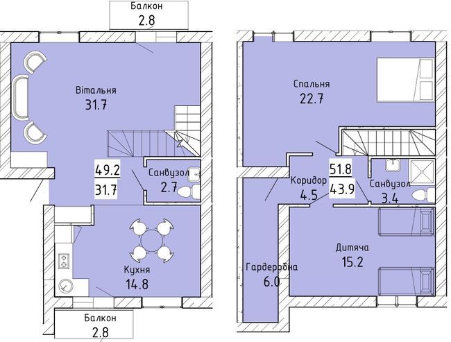 Дворівнева 101 м² в ЖК Lemberg від 9 600 грн/м², с. Ременів