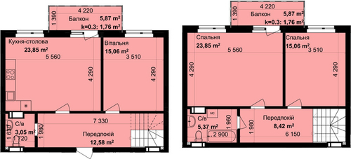 Двухуровневая 110.71 м² в ЖК Кришталевi джерела от 43 032 грн/м², Киев